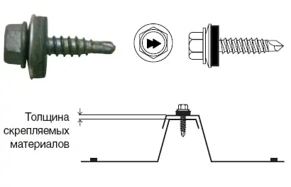 HARPOON HR-R, HR-R-Z14 саморезы для доборных элементов и скрепления профлистов.